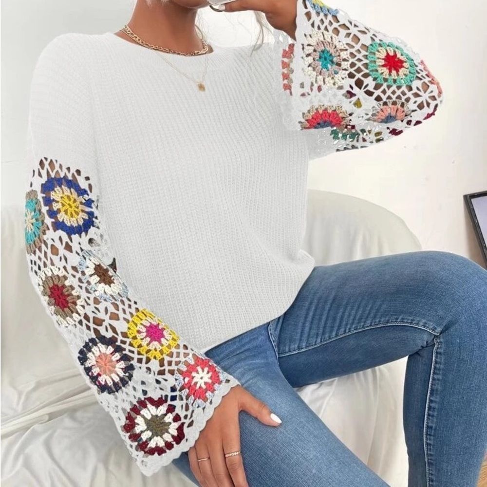 ENGLAND • Crochet Sleeve Sweater